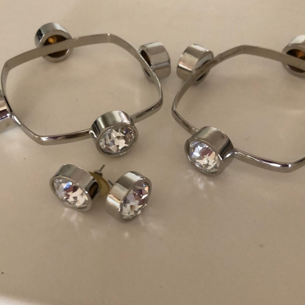 Bracelets (two) with matching earrings